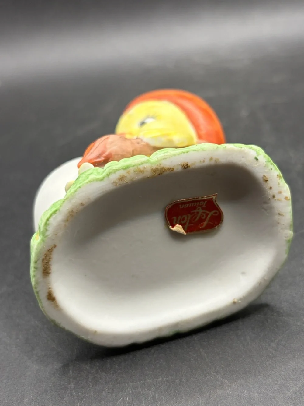 Lefton Vintage Hand Painted Ceramic Artist Chicken Chick Toothpick Holder Vessel